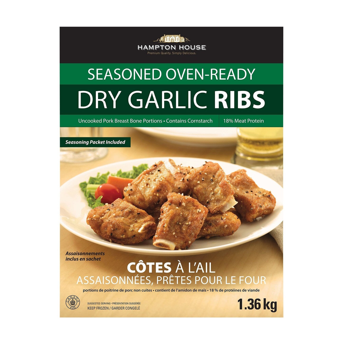Hampton House Frozen Dry Garlic Ribs, 1.36 kg - image 2