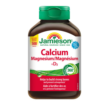 Jamieson Calcium Magnesium with Vitamin D3, 500 Caplets - image 1