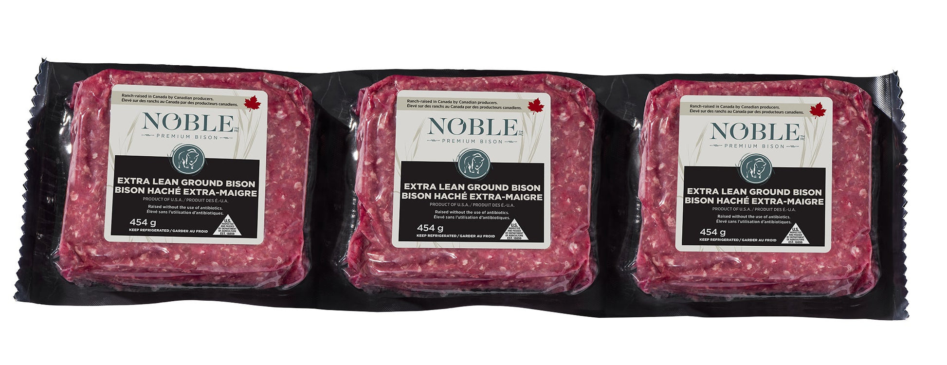Extra Lean Ground Bison, 3 x 454g - image 1