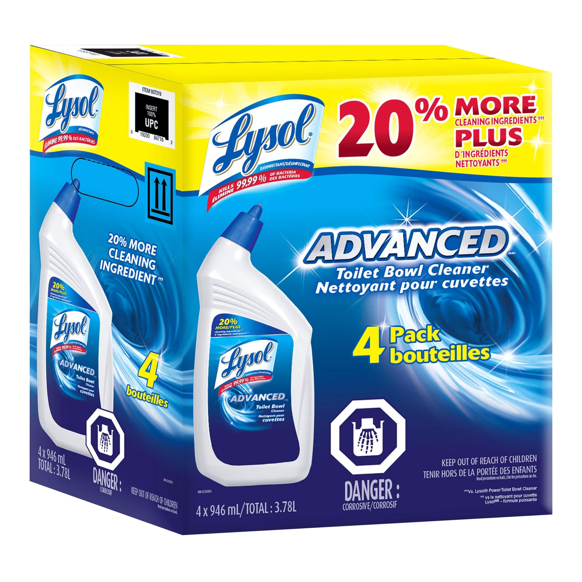 Lysol Advanced Toilet Bowl Cleaner, 4 × 946 mL - image 2