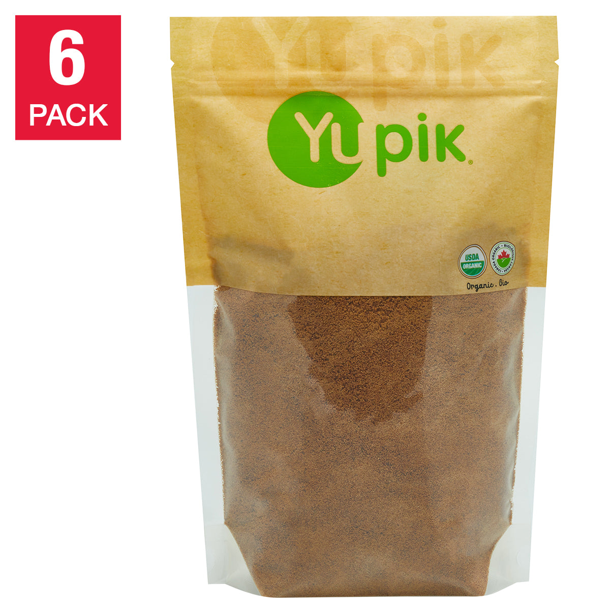 Yupik Organic Coconut Palm Sugar, 1 kg (2.2 lb), 6-pack - image 1