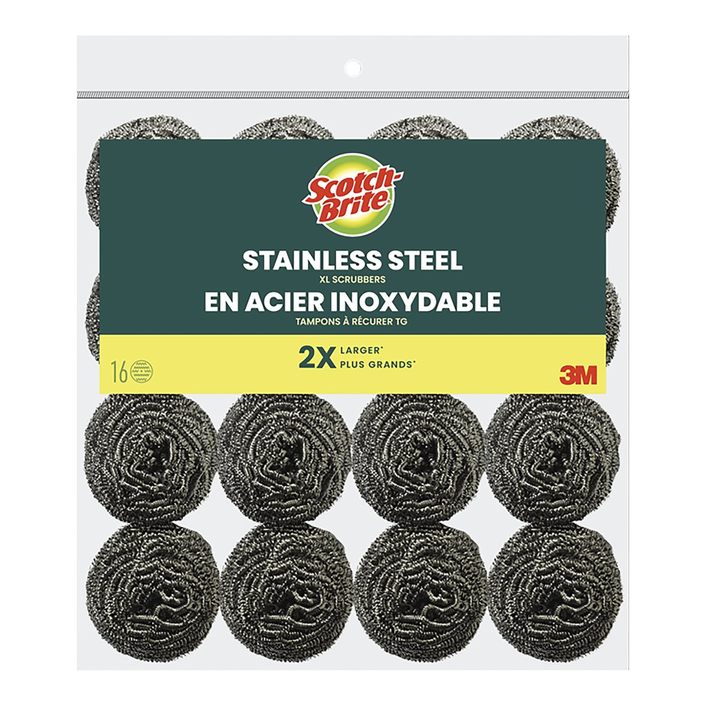 Scotch-Brite Stainless Steel Scour XL Scrubbers, Pack of 16 - image 1