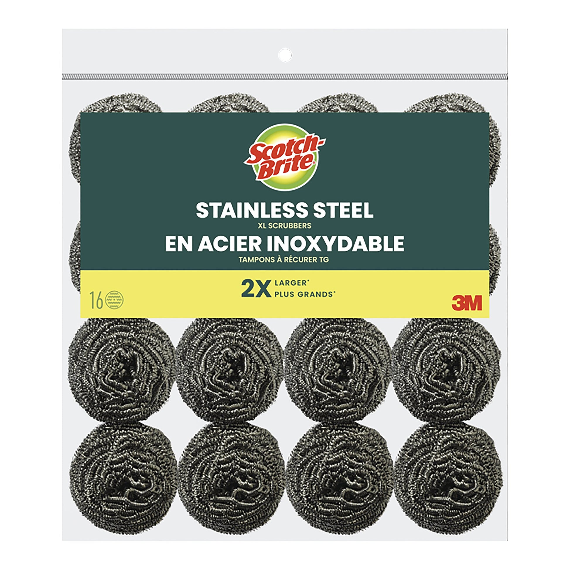 Scotch-Brite Stainless Steel Scour XL Scrubbers, Pack of 16 - image 1