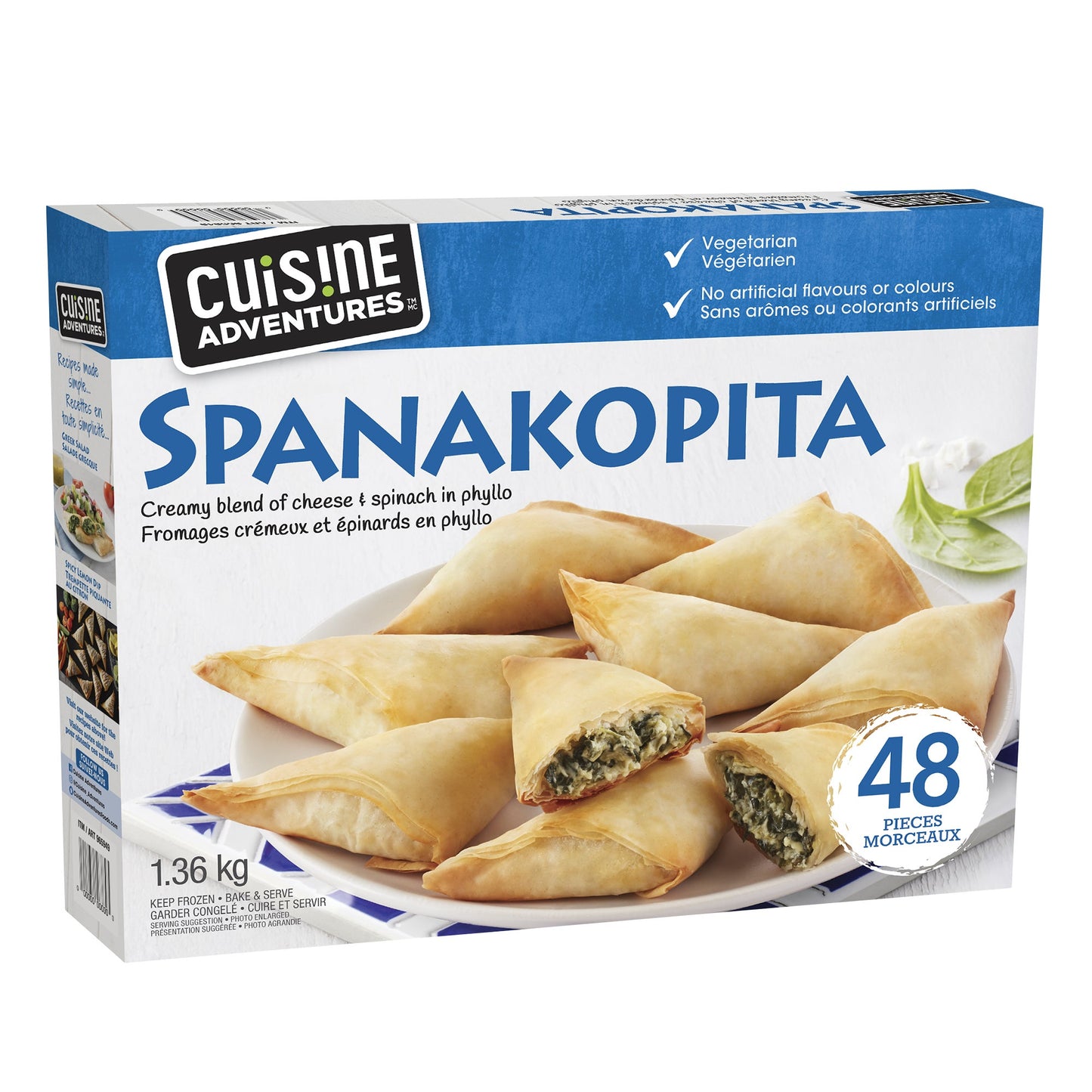 Cuisine Adventures Frozen Spanakopita, Pack of 48 - image 1