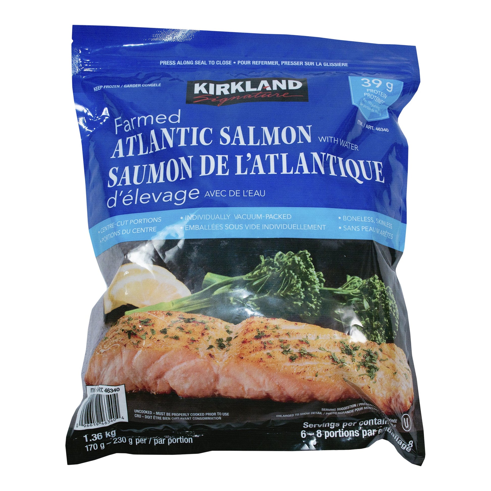 Kirkland Signature Frozen Atlantic Salmon, 1.36 kg - image 1