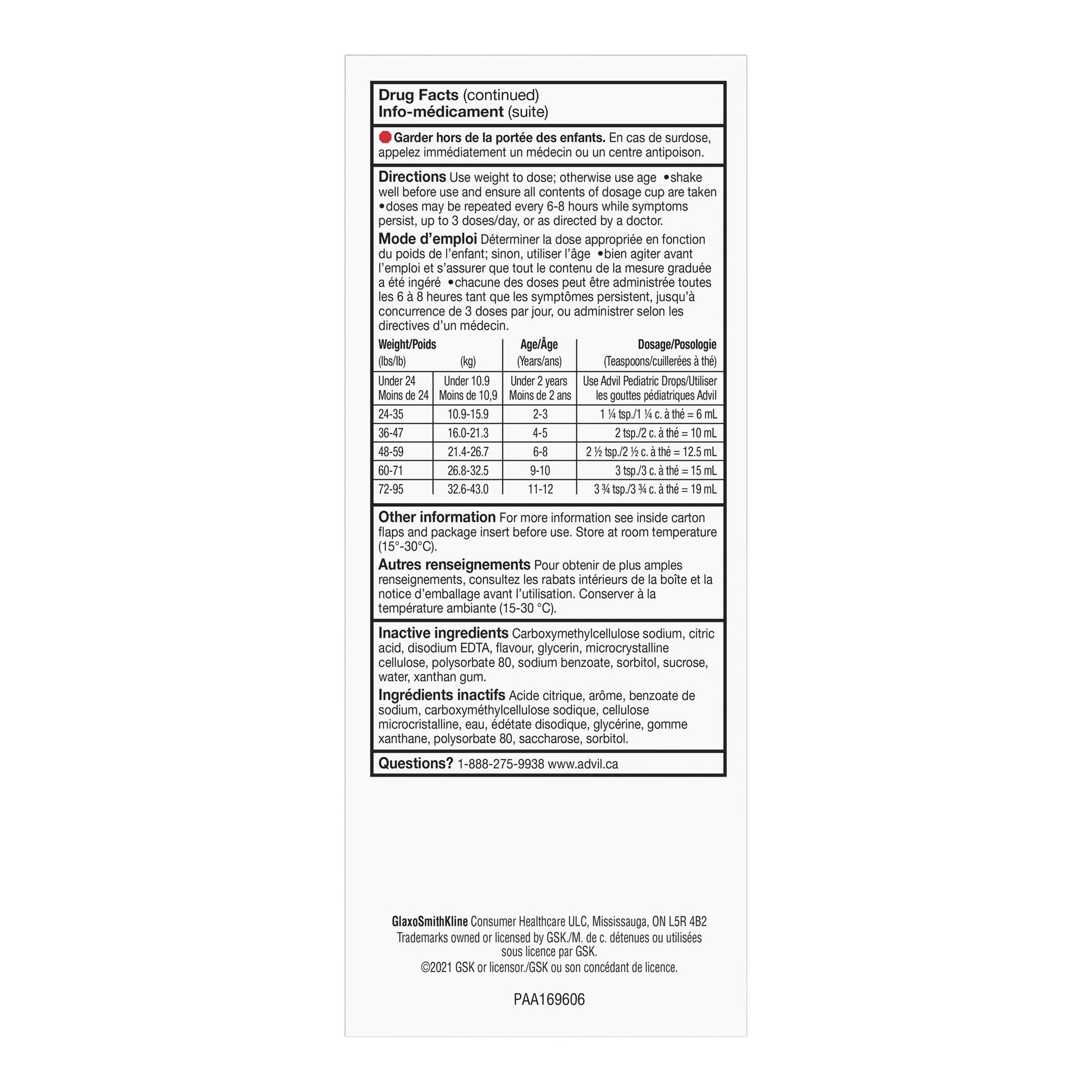 Advil Children's Ibuprofen, 260 mL + 100 mL - image 2