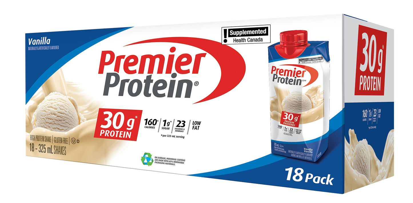 Premier Protein Vanilla Shake, 18 × 325 mL - image 1