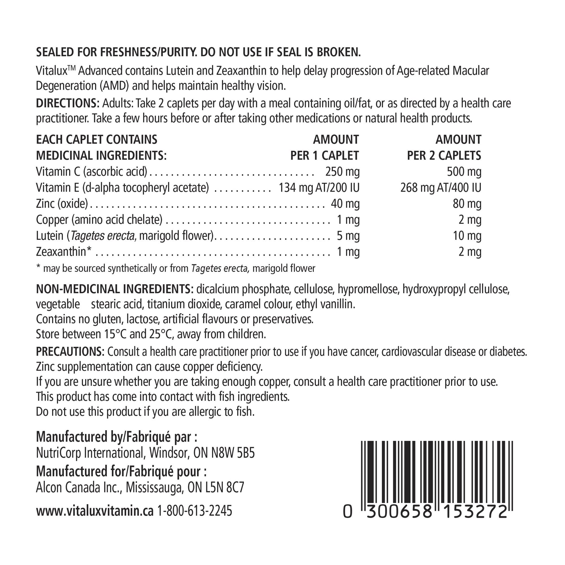 Vitalux Advanced Ocular Multivitamin, 200 Coated Caplets - image 2