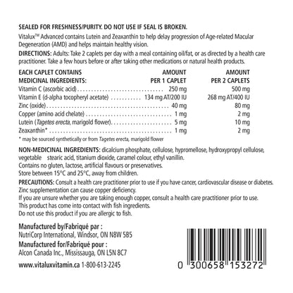 Vitalux Advanced Ocular Multivitamin, 200 Coated Caplets - image 2