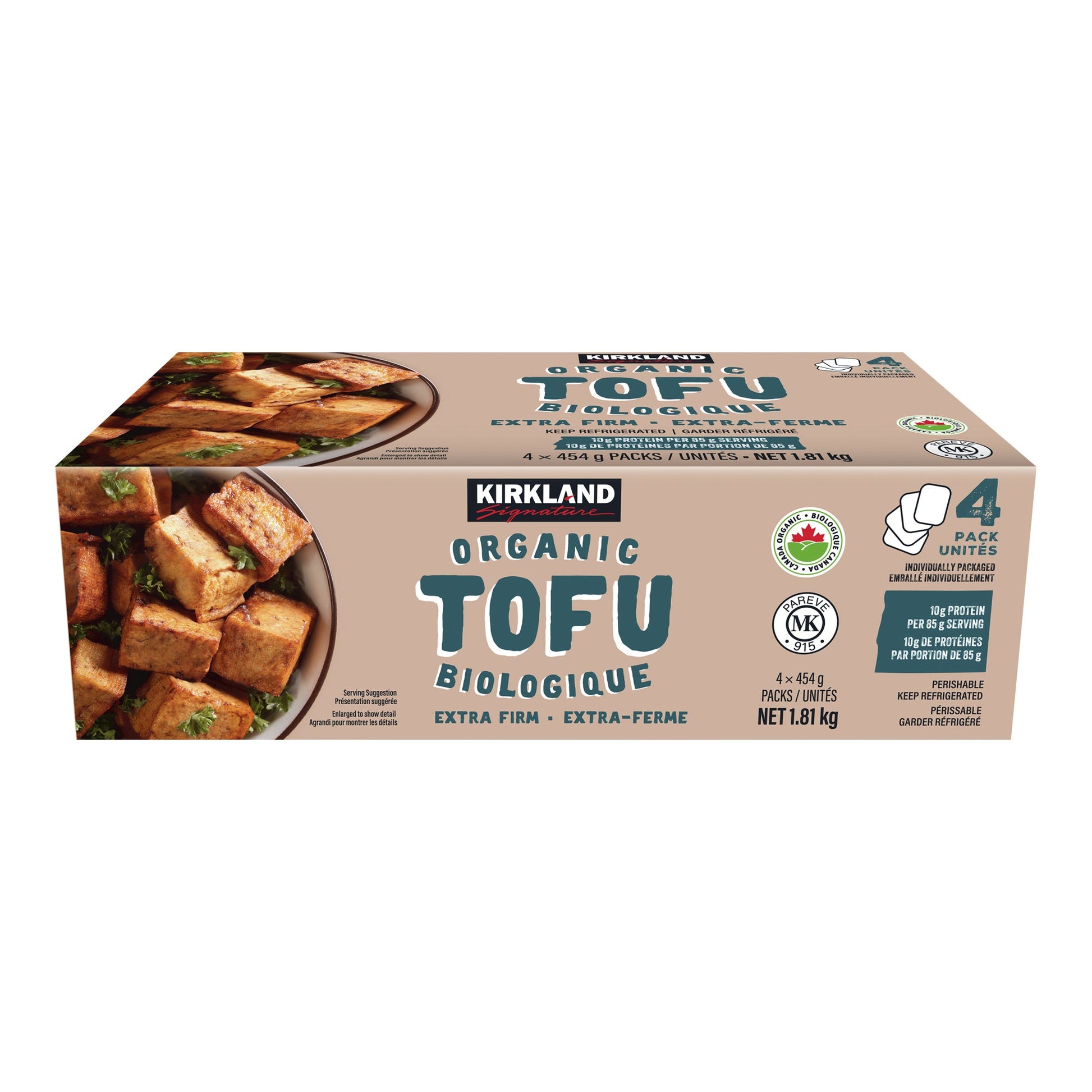 Kirkland Signature Oganic Extra Firm Tofu 4 x 454 g - image 1