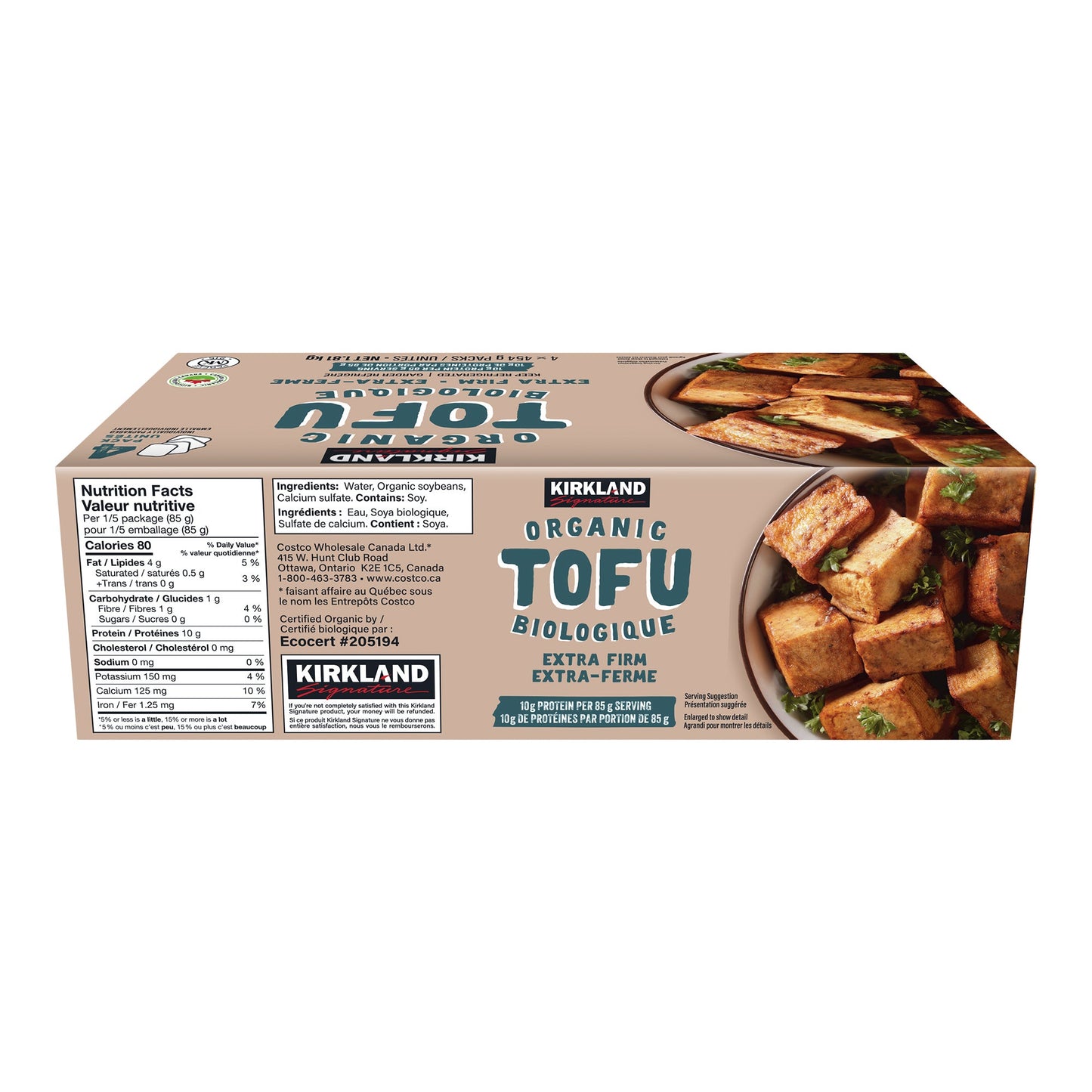 Kirkland Signature Oganic Extra Firm Tofu 4 x 454 g - image 3