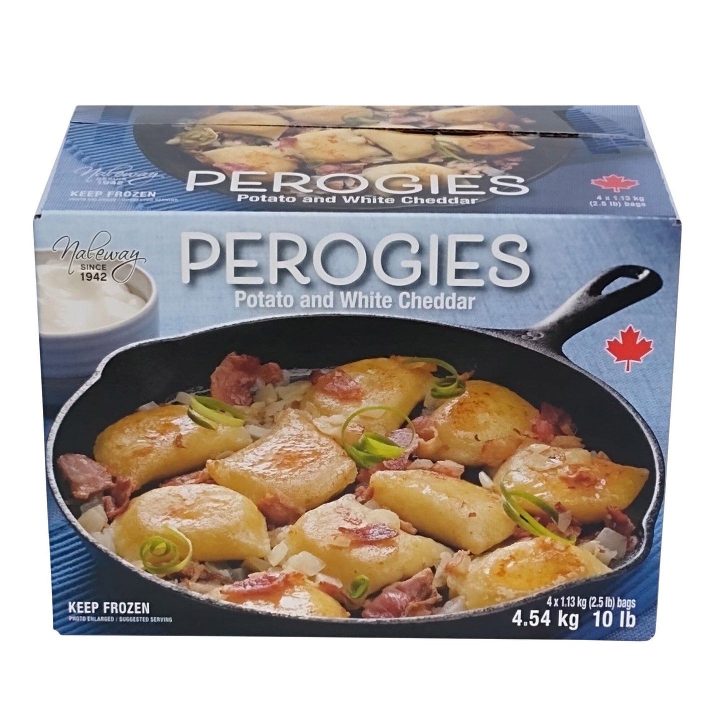 Naleway Potato and White Cheddar Perogies, 4.54 kg - image 1