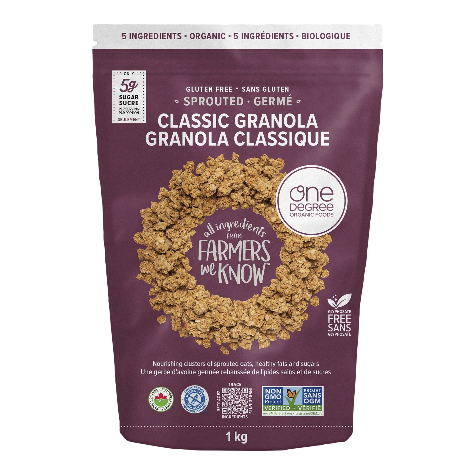 One Degree Sprouted Classic Granola, 1 kg - image 1
