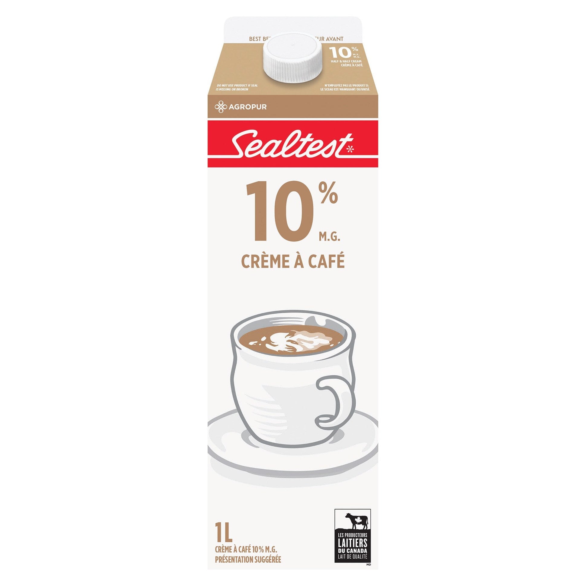 Sealtest  10% Half and Half Cream, 1 L - image 1