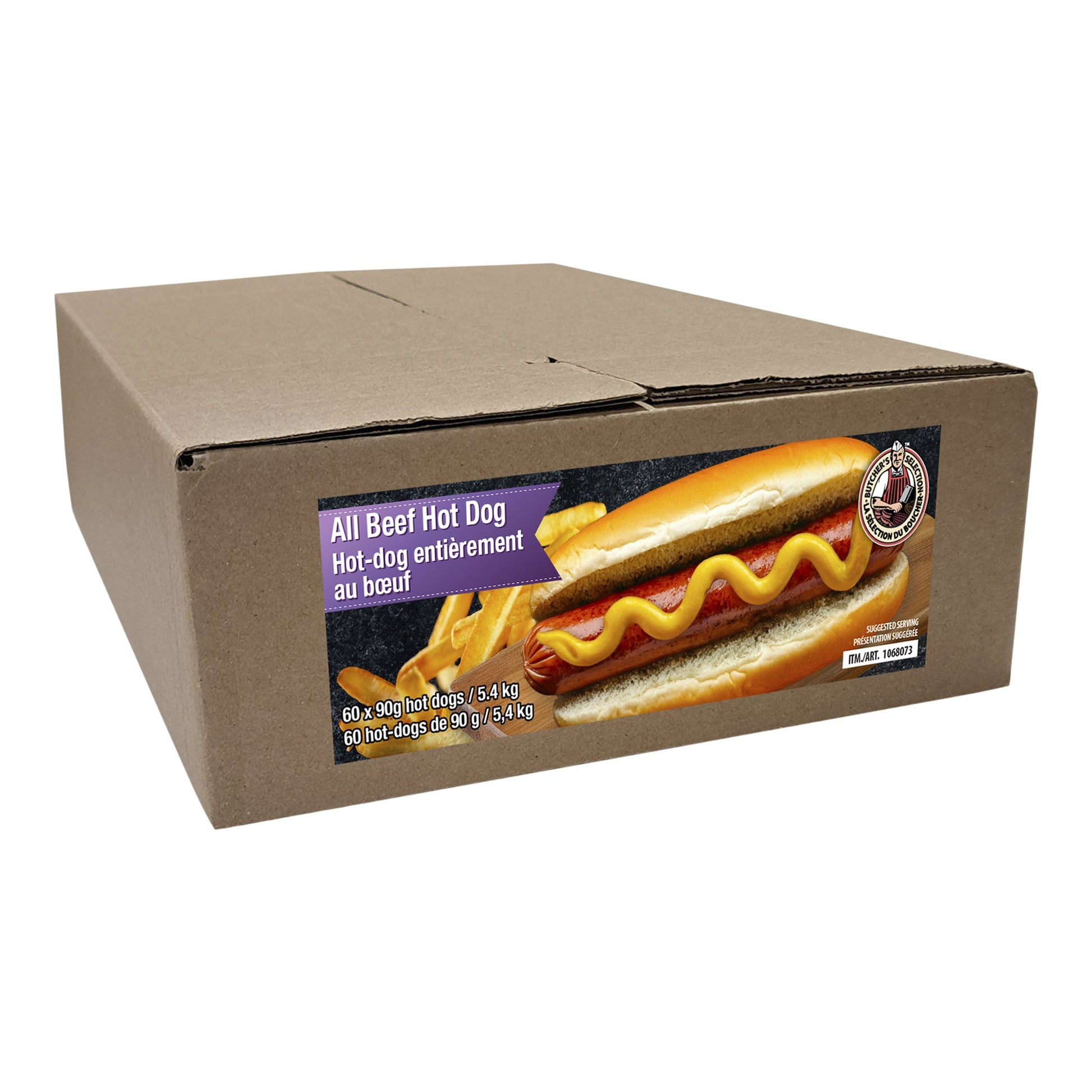 Butcher’s Selection All Beef Hot Dog -60x 90g - image 1