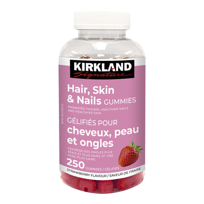 Kirkland Signature Hair, Skin & Nails, 250 Gummies - image 2