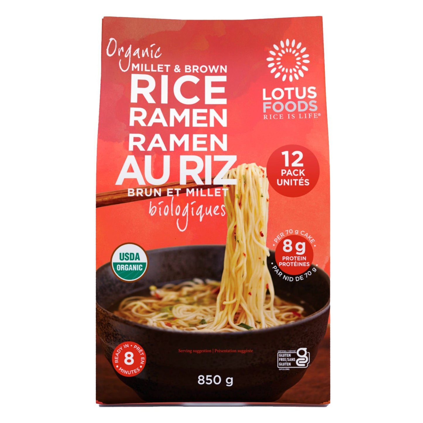 Lotus Foods Organic Millet and Brown Rice Ramen, 850 g - image 1