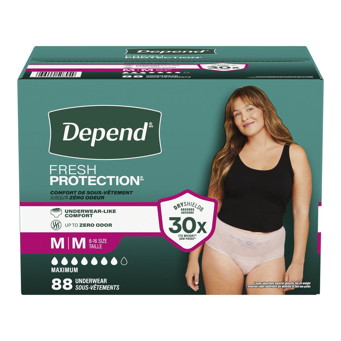 Depend Women's Underwear & Maximum Absorbency, Medium - image 1