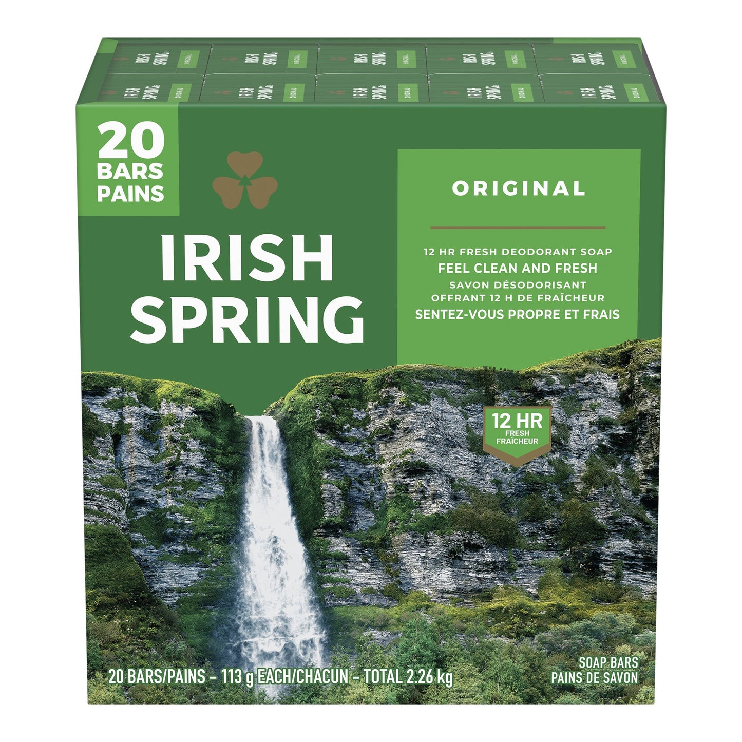 Irish Spring Deodorant Soap, Pack of 20 - image 1