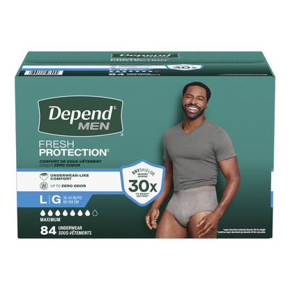 Depend Men's Maximum Absorbency Underwear, Large - image 1