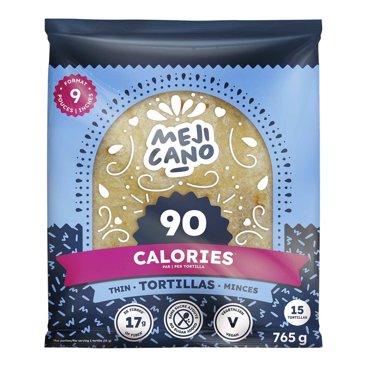 Mejicano 9-in Thin Tortillas, Pack of 15 - image 1
