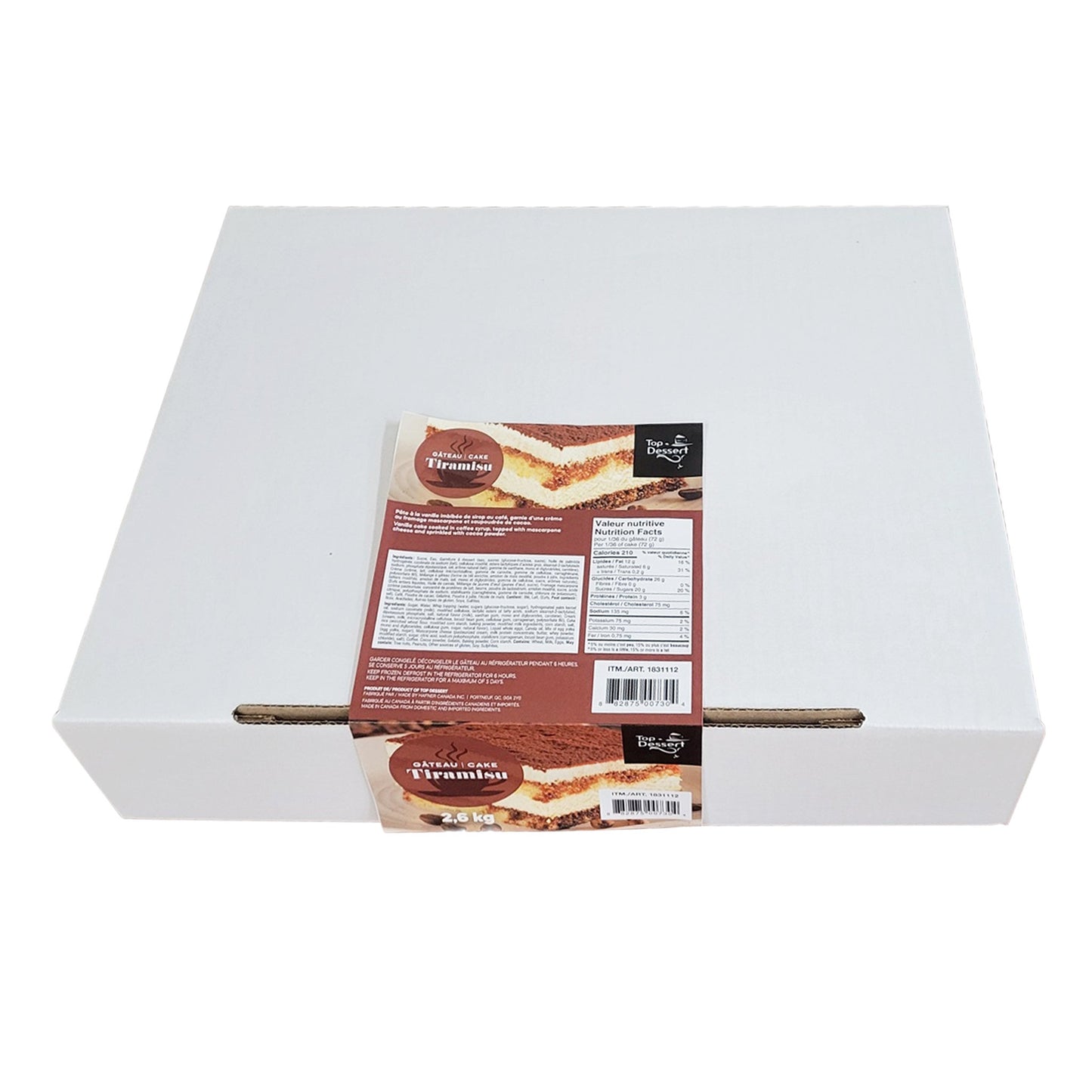 Top Dessert Frozen Tiramisu Sheet Cake, 2.6 kg - image 2