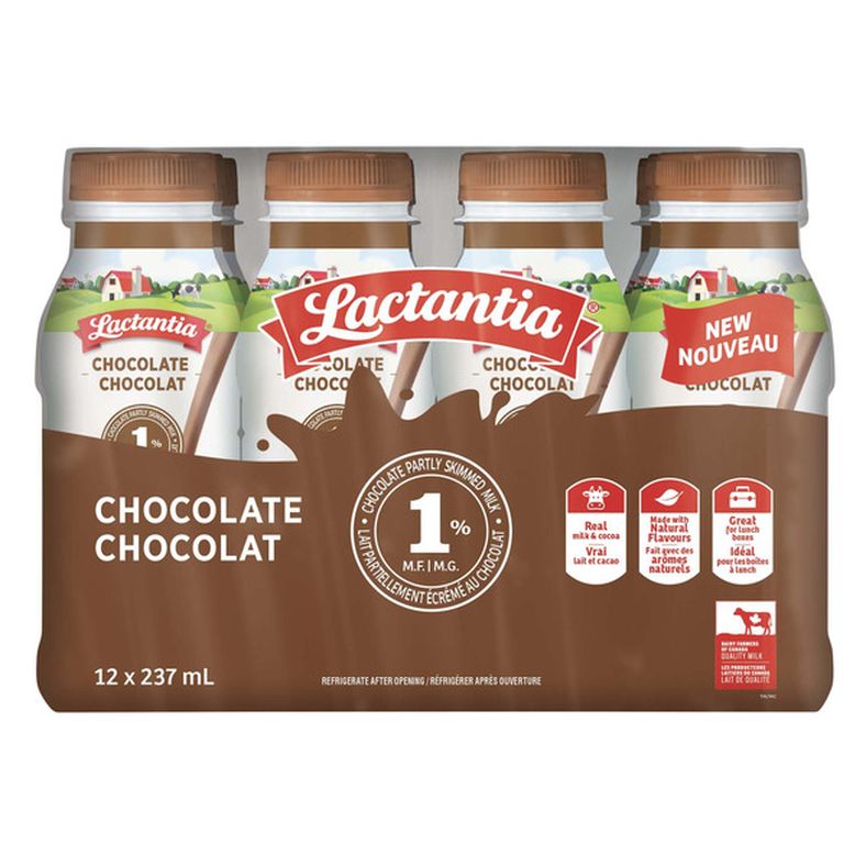 Lactantia Chocolate Milk 12 x 237 mL — image 1