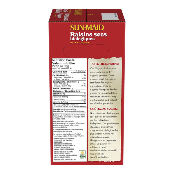 Sunmaid Organic California Sun Dried Raisins, 2 × 907 g — gallery image 3