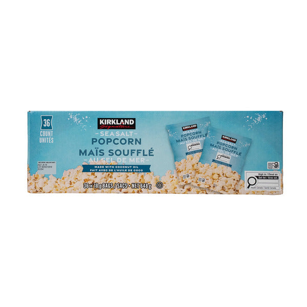 Kirkland Signature Sea Salt Popcorn, 36 × 18 g — product image