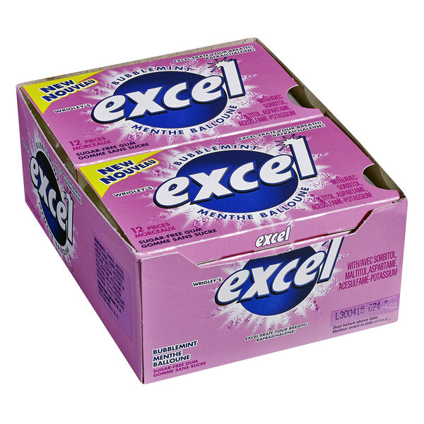 Excel Sugar-free Bubblemint Gum, 12 × 12 pieces — gallery image 2