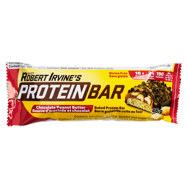 Chef Robert Irvine's Fitcrunch Protein Bars, Chocolate Peanut Butter, 18 × 46 g — product image