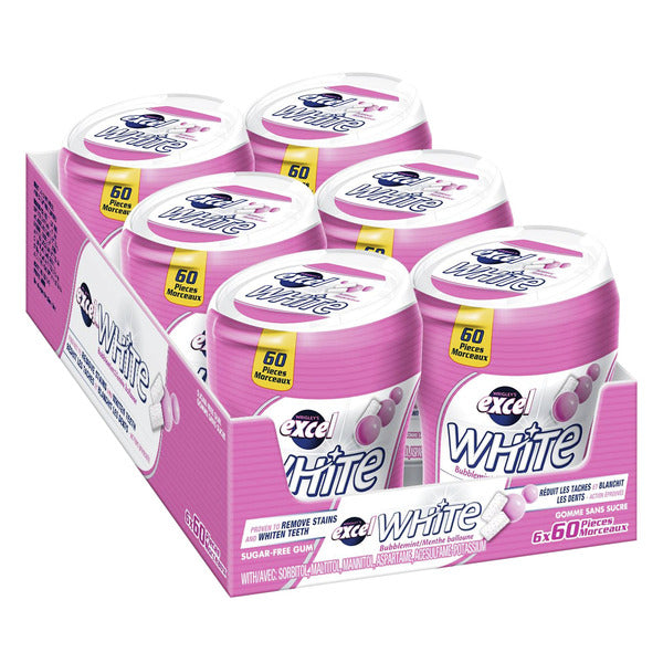 Excel White Sugar-Free Bubblemint Gum, 6 × 60 pieces — gallery image 2