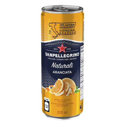 SANPELLEGRINO Naturali Aranciata Sparkling Beverage 24 × 330 mL — image 1