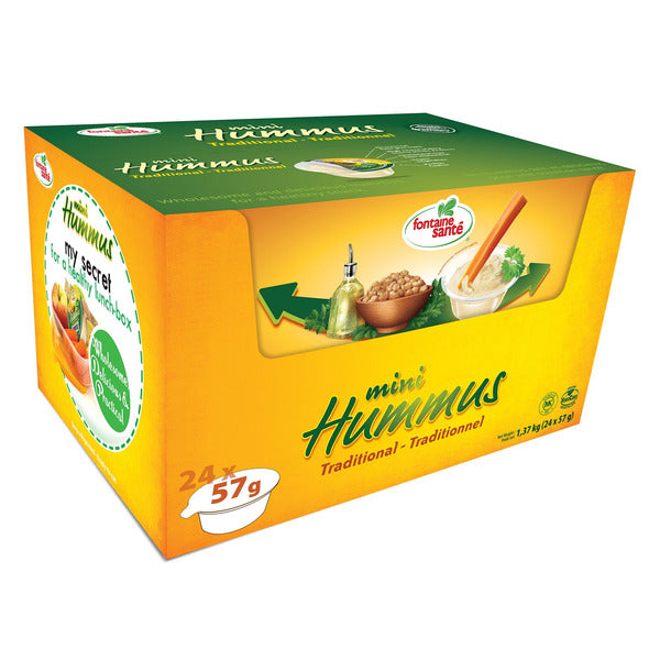 Fontaine Santé Traditional Mini Hummus, 24 × 57 g — product image