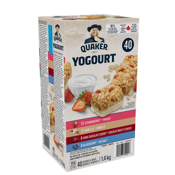 Quaker Yogourt Granola Bars, 40 × 35 g — product image