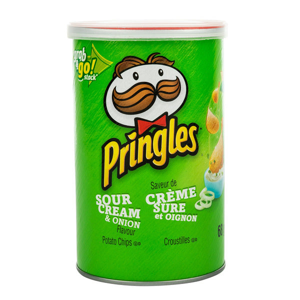 Pringles Sour Cream and Onion Potato Chips, 12 × 68 g — product image