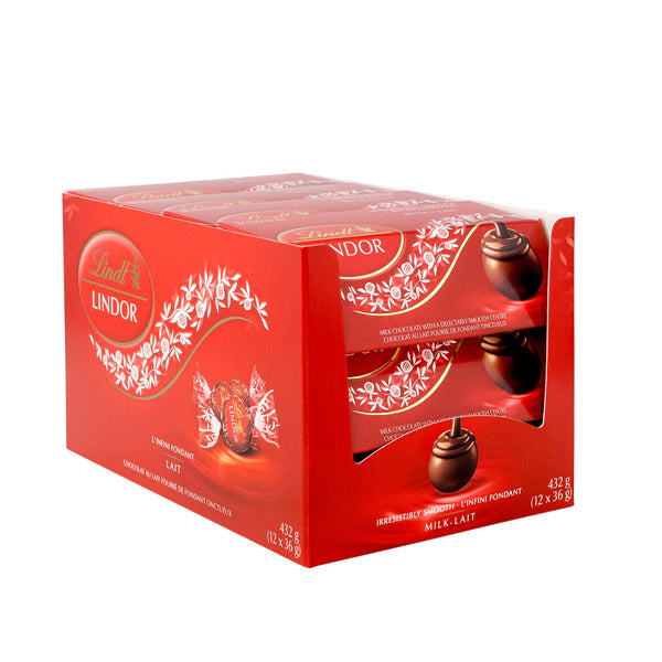 Lindt Lindor Milk Chocolate Truffles Box, 12 × 36 g — gallery image 2