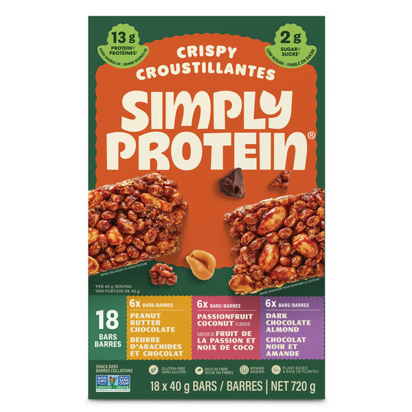 Simply Protein Crispy Snack Bars, 18 × 40 g — product image