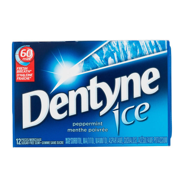 Dentyne Ice Peppermint Sugar-free Gum, 12 × 12 pieces — product image