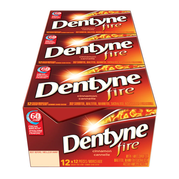 Dentyne Fire Sugar-free Cinnamon Gum, 12 × 12 pieces — gallery image 2