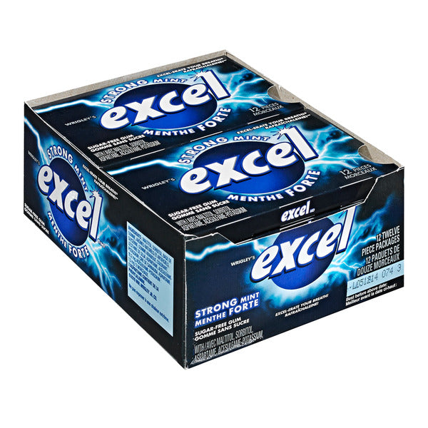 Excel Sugar-free Strong Mint Gum, 12×12 pellets — gallery image 2