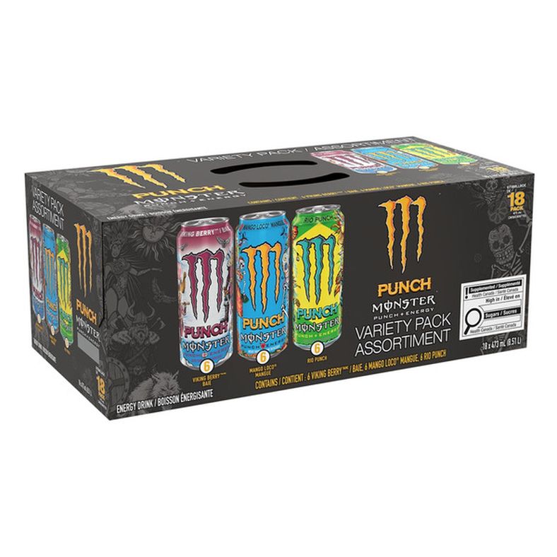 Monster Punch Energy Variety Pack, 473 mL 18-pack — image 1