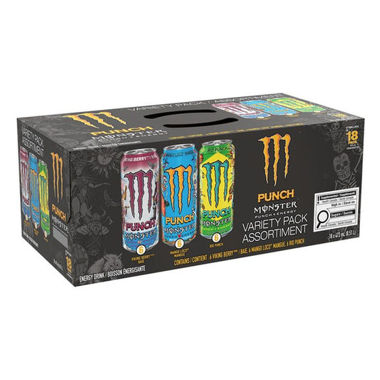 Monster Punch Energy Variety Pack, 473 mL 18-pack — image 1