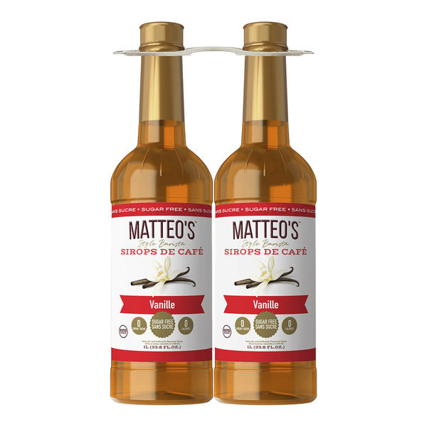 Matteo's Vanilla Flavoured Coffee Syrup, 2 x 1L — image 1