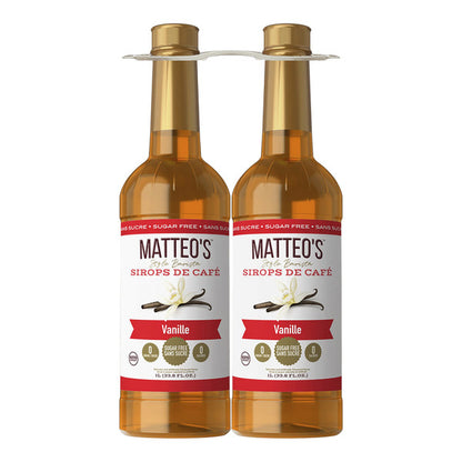 Matteo's Vanilla Flavoured Coffee Syrup, 2 x 1L — image 1