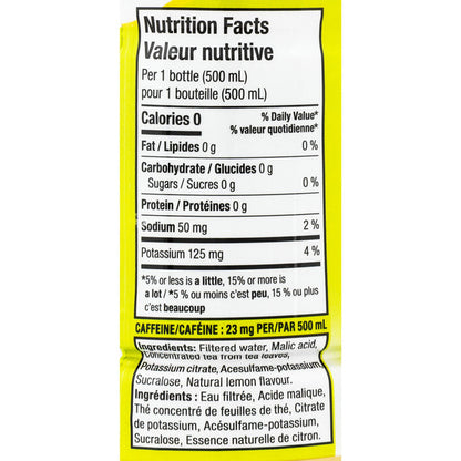 Fuze Iced Tea Zero Sugar Lemon Bottles 500 mL, 12-pack — image 2