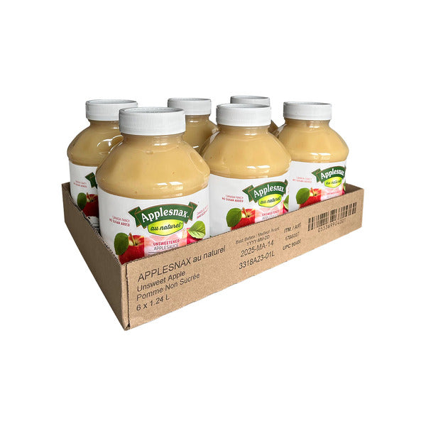 Applesnax Unsweetened Applesauce, 6 × 1.24 L — gallery image 2