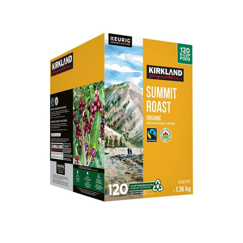 Kirkland Signature Organic Summit Fair Trade Coffee K-Cup Pods, 120-count — image 1