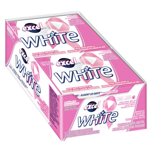 Excel White Sugar-free Bubblemint Gum, 12 × 12 pieces — gallery image 2