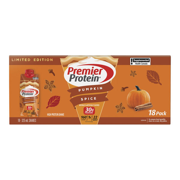 Premier Protein High-protein Pumpkin Spice Shake, 18 x 325 mL — image 1